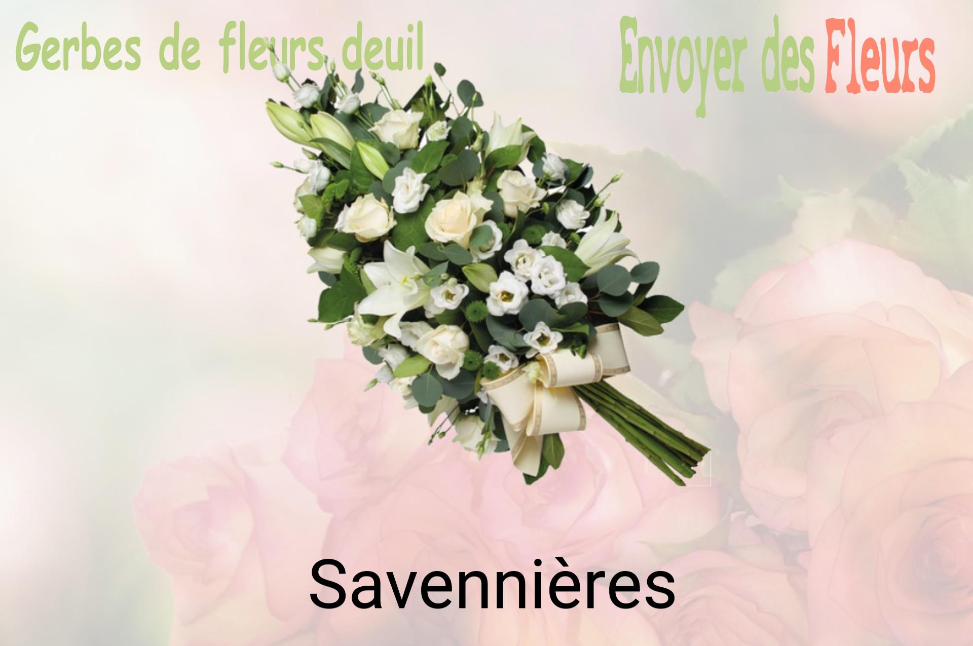 Gerbe de fleurs de deuil livrée à Savennières
